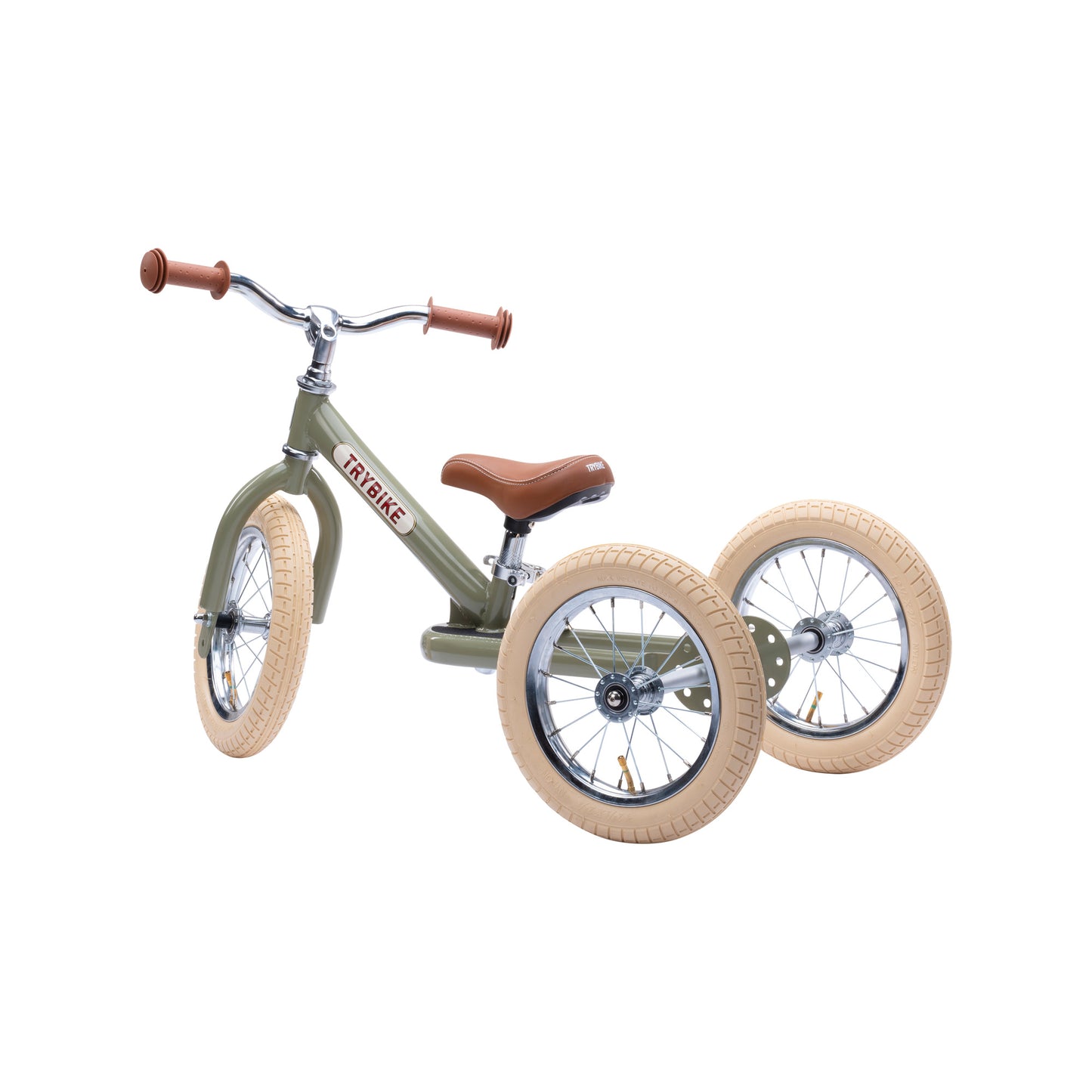 draisienne tricycle 2 en 1 vintage vert 3 roues evolutive - TRYBIKE