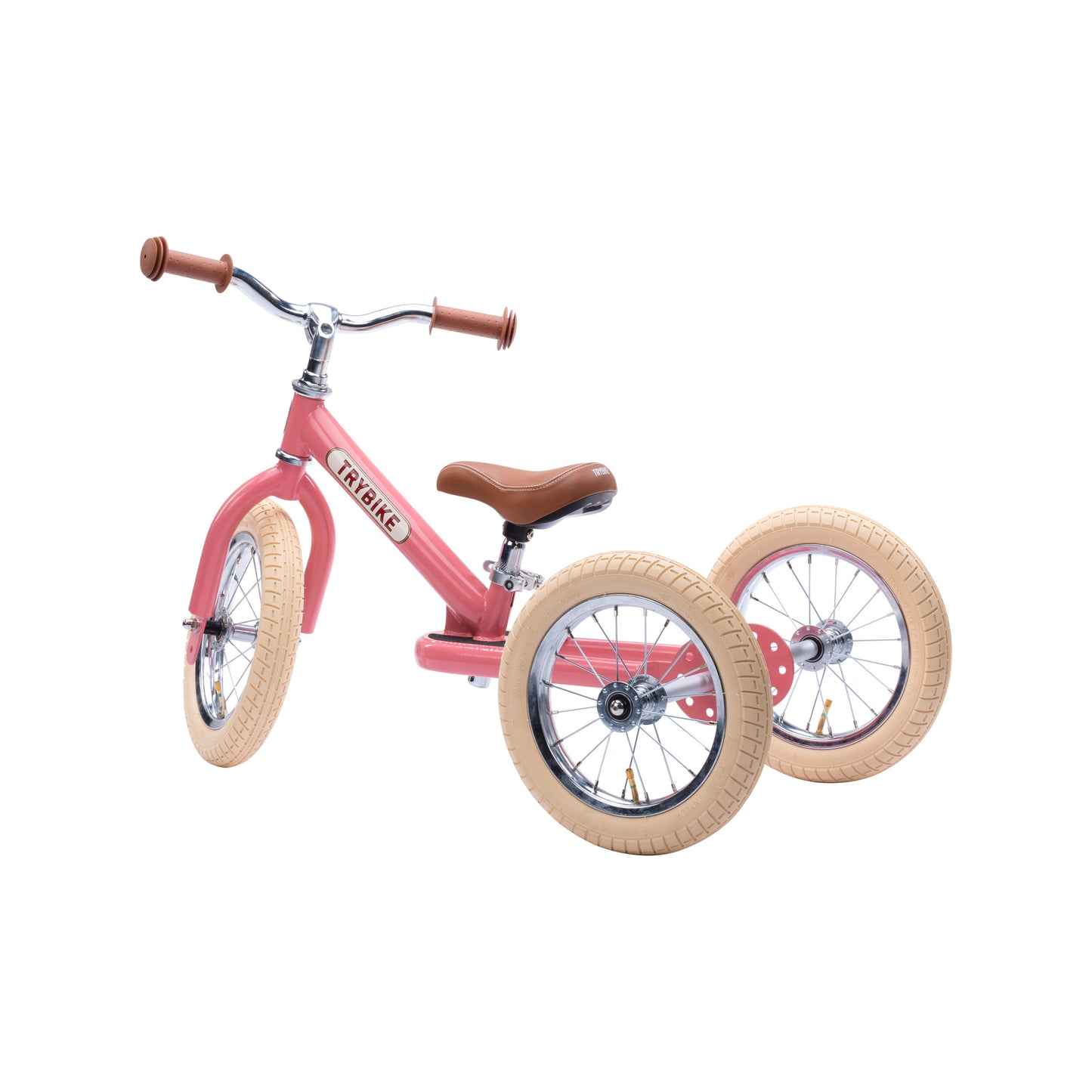 draisienne tricycle 2 en 1 vintage rose 3 roues evolutive - TRYBIKE