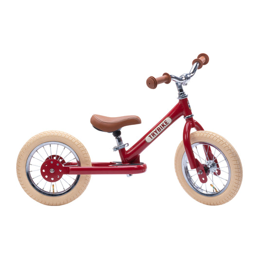 draisienne tricycle 2 roues evolutive vintage rouge - TRYBIKE